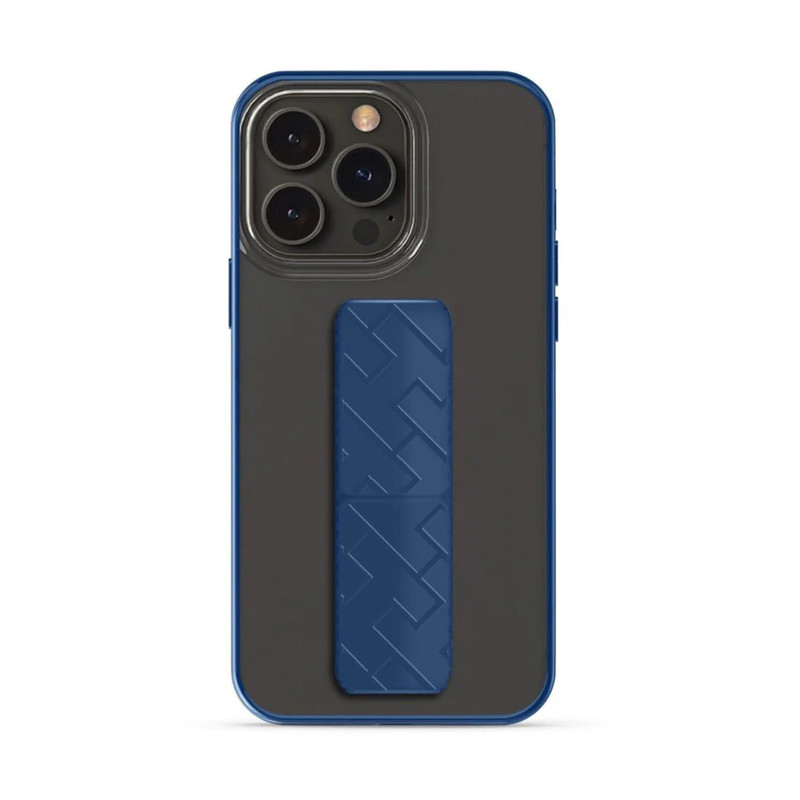 Hyphen Grip Holder Case for iPhone 14 Pro - Blue - حامي هاتف